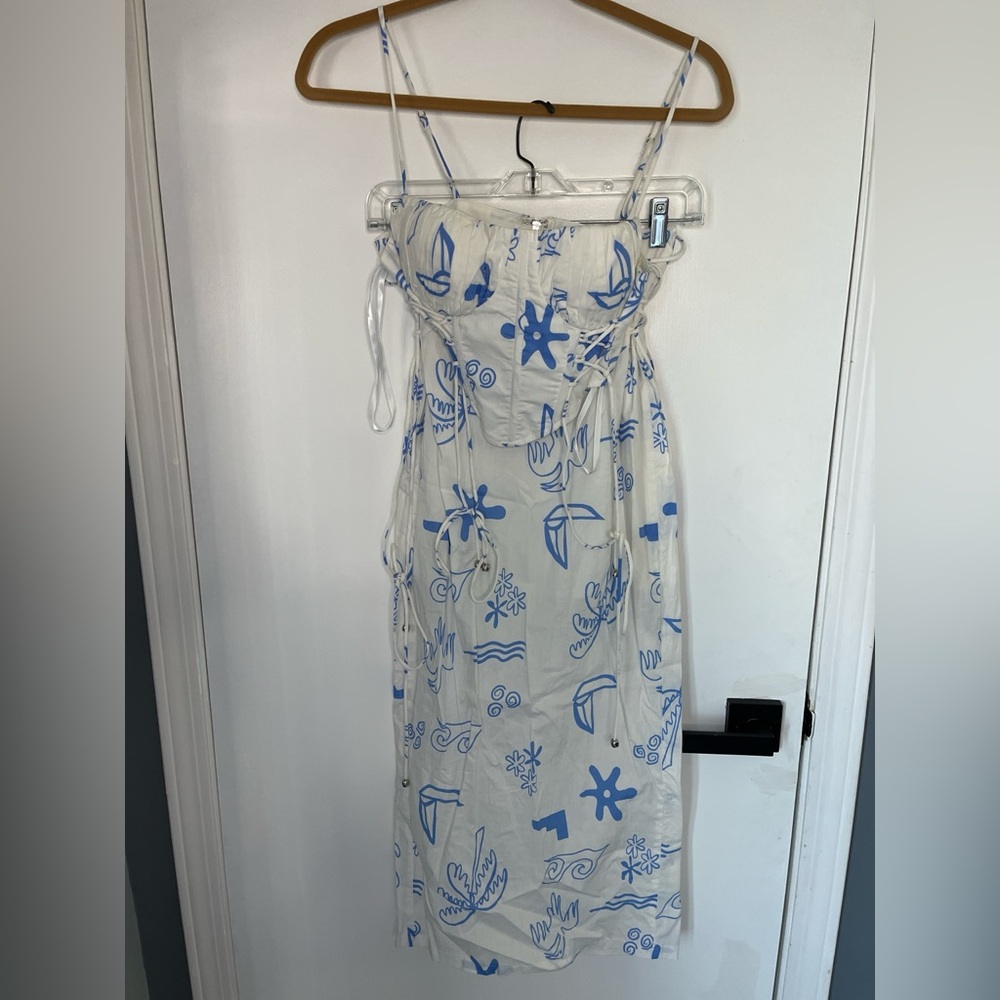 Blue & White Printed SET - Brand here comes the sun